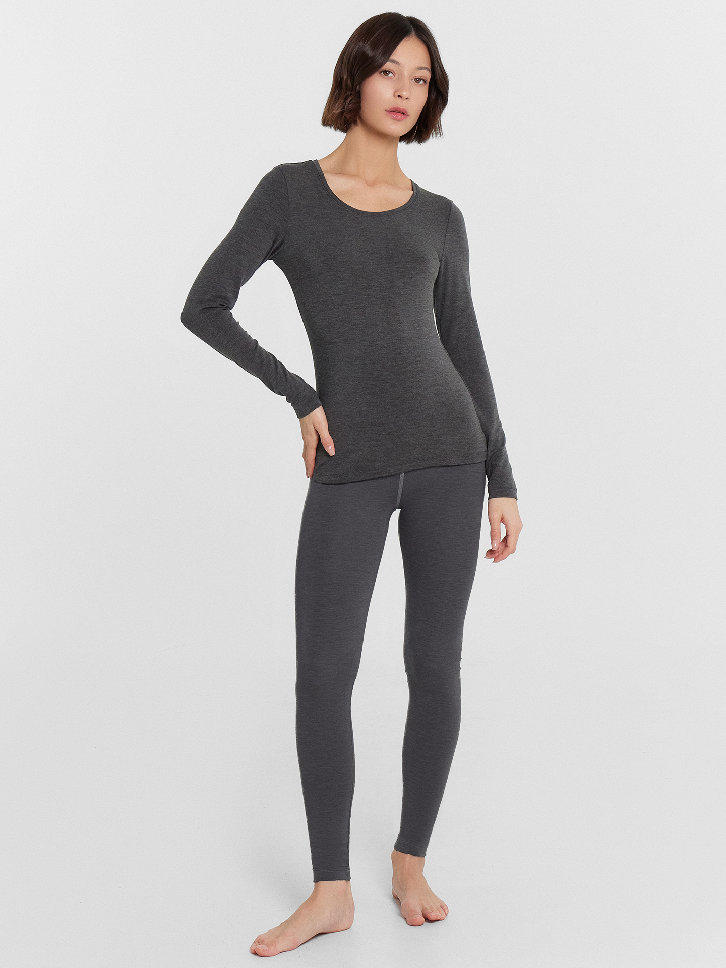 Термолонгслив Mark Formelle (Марк Формэль) 602332/меланж темно-серый 4348-F - фото 1