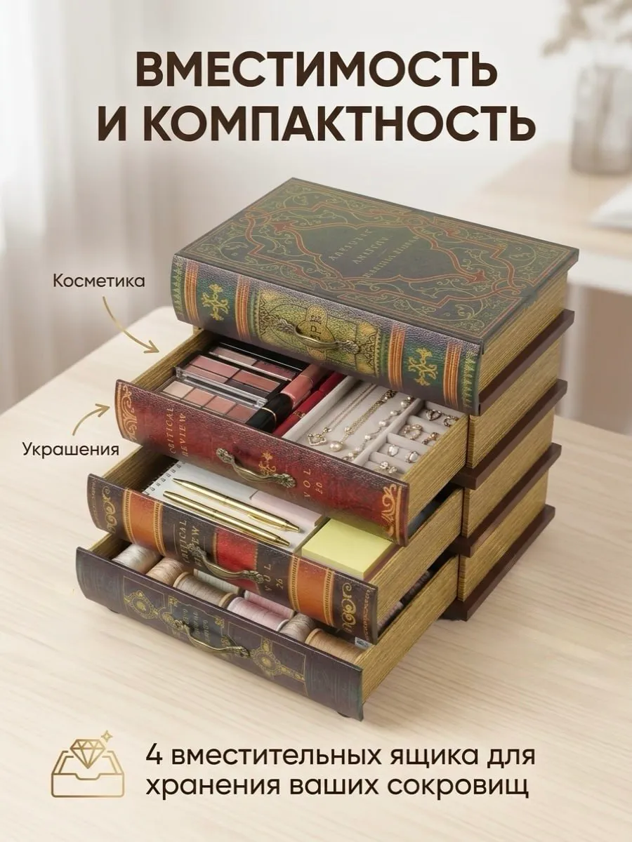 Декоративная тумбочка Grand Forest для хранения 29х18х30 см - фото 2