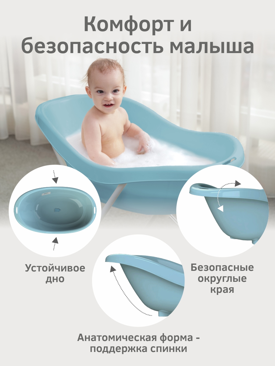 Ванночка KidPlast Bliss голубой - фото 3
