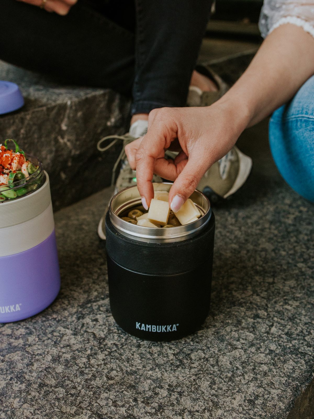 Ланч-бокс с вакуумной изоляцией Kambukka Bora 600мл черный матовый 11-06010 - фото 6