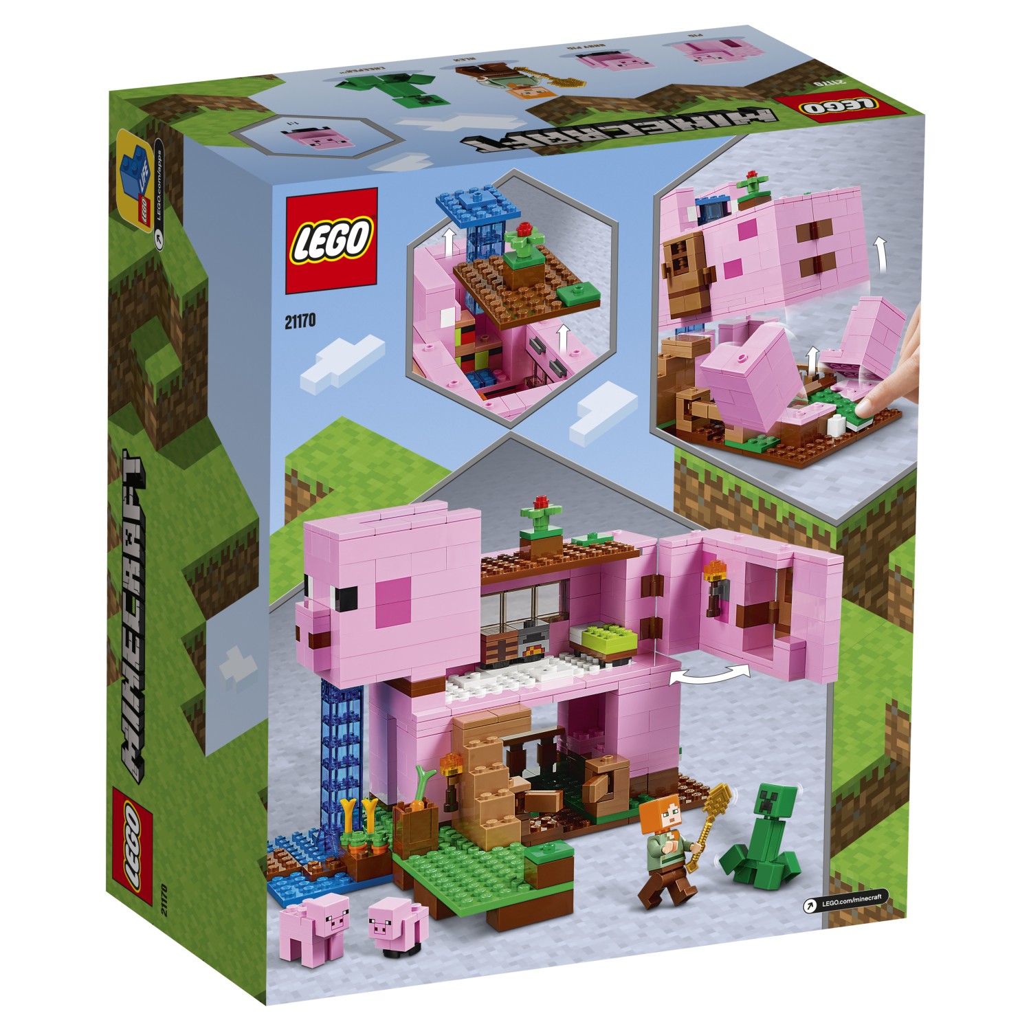 Конструктор LEGO Minecraft Дом-свинья - фото 3