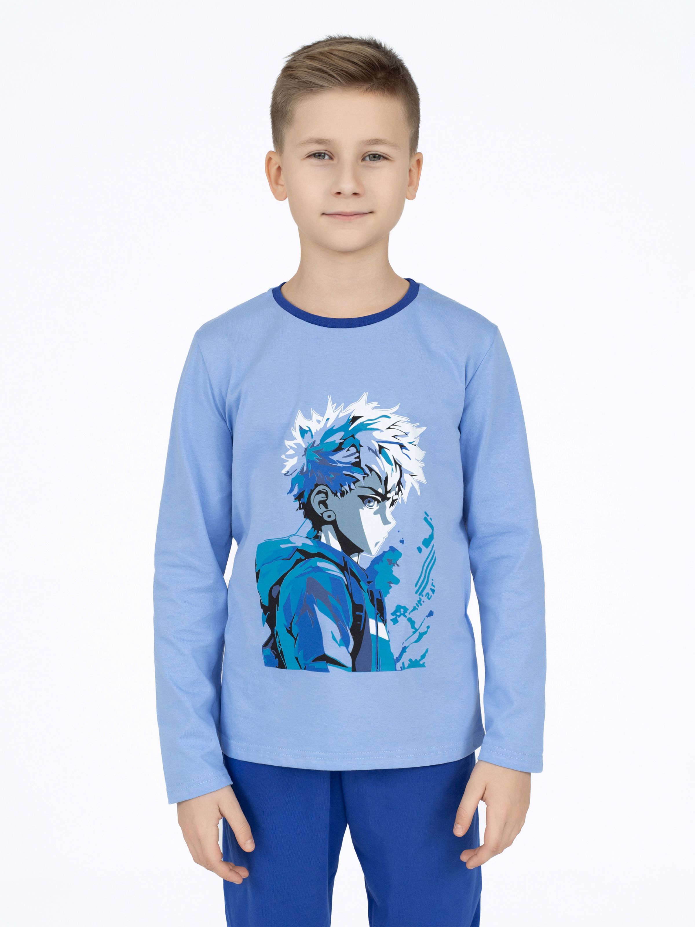 Пижама Утенок ПЖ-1810 т.голубой джип - фото 15