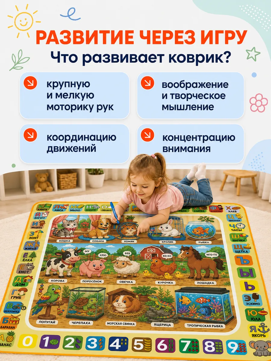 Акварисование ИнтеллектУм Коврик Домашние животные - фото 6