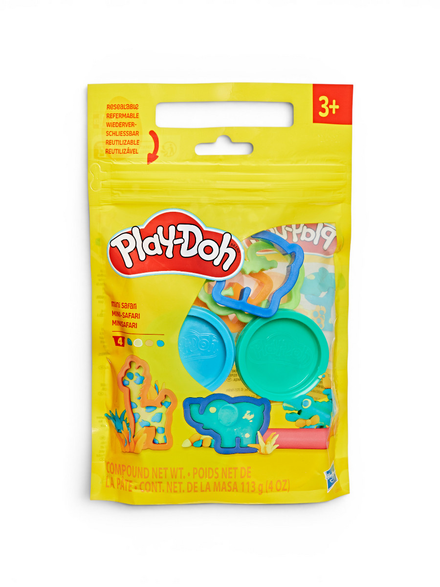 Масса для лепки Hasbro Play-Doh Мини-сафари 4 цв. - фото 3