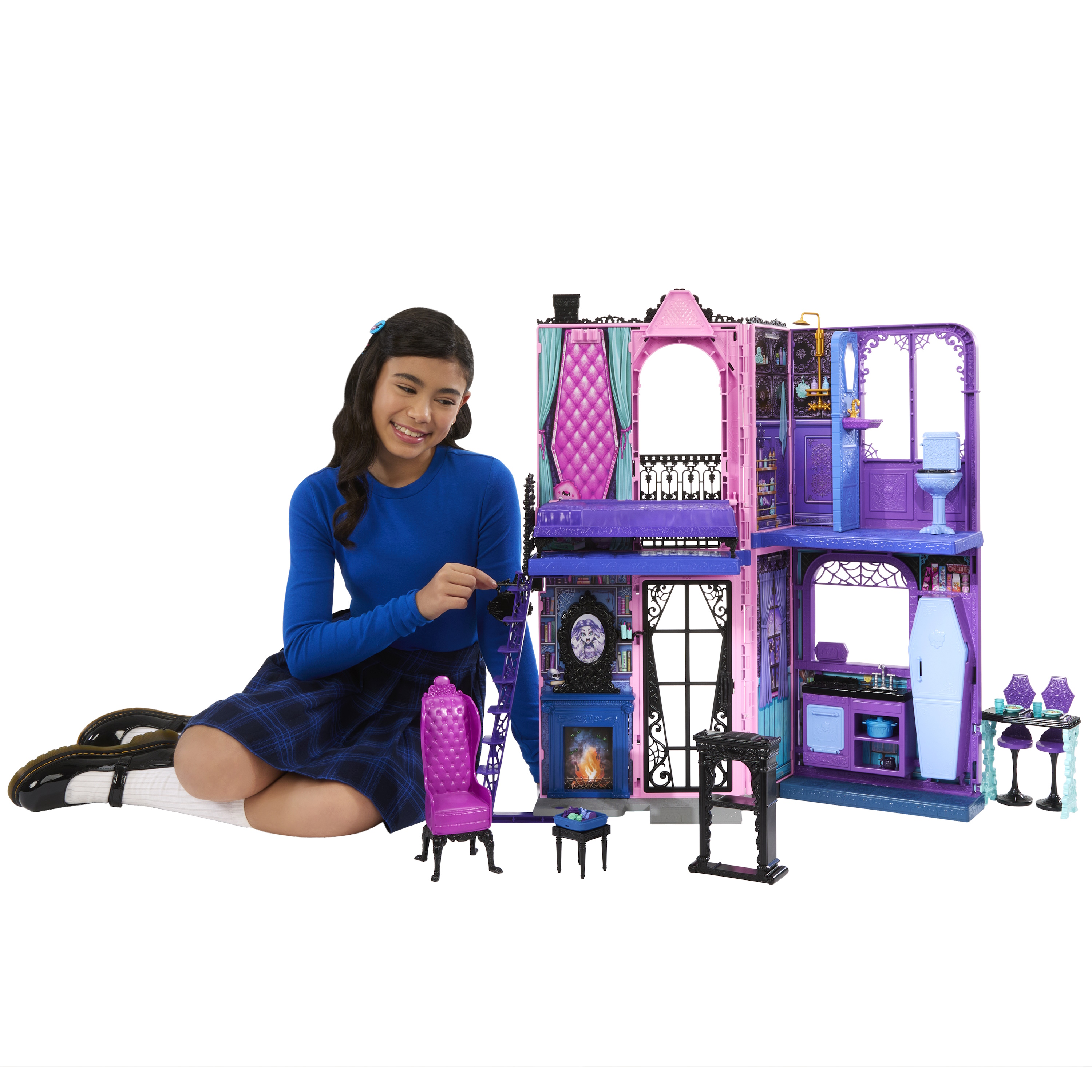 Домик для кукол Monster High с мебелью JBF16 - фото 6