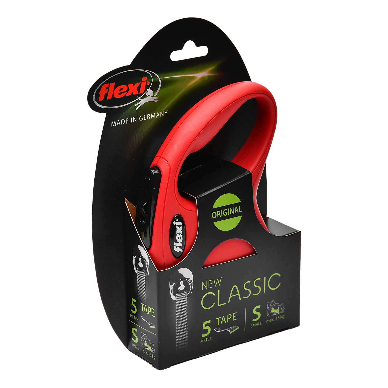 Рулетка Flexi New Classic S лента 5м до 15кг Красная - фото 2