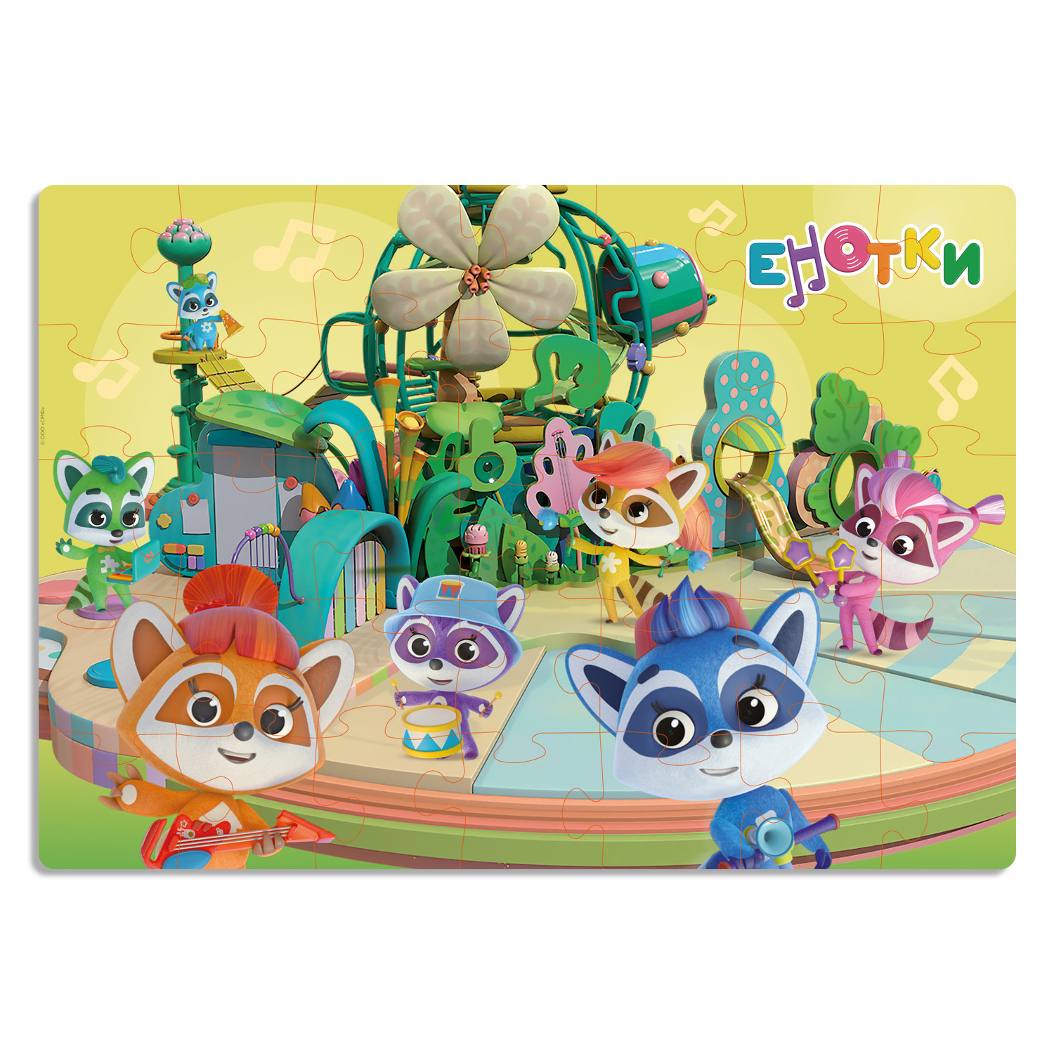 Пазл ORIGAMI Енотки классический - фото 3