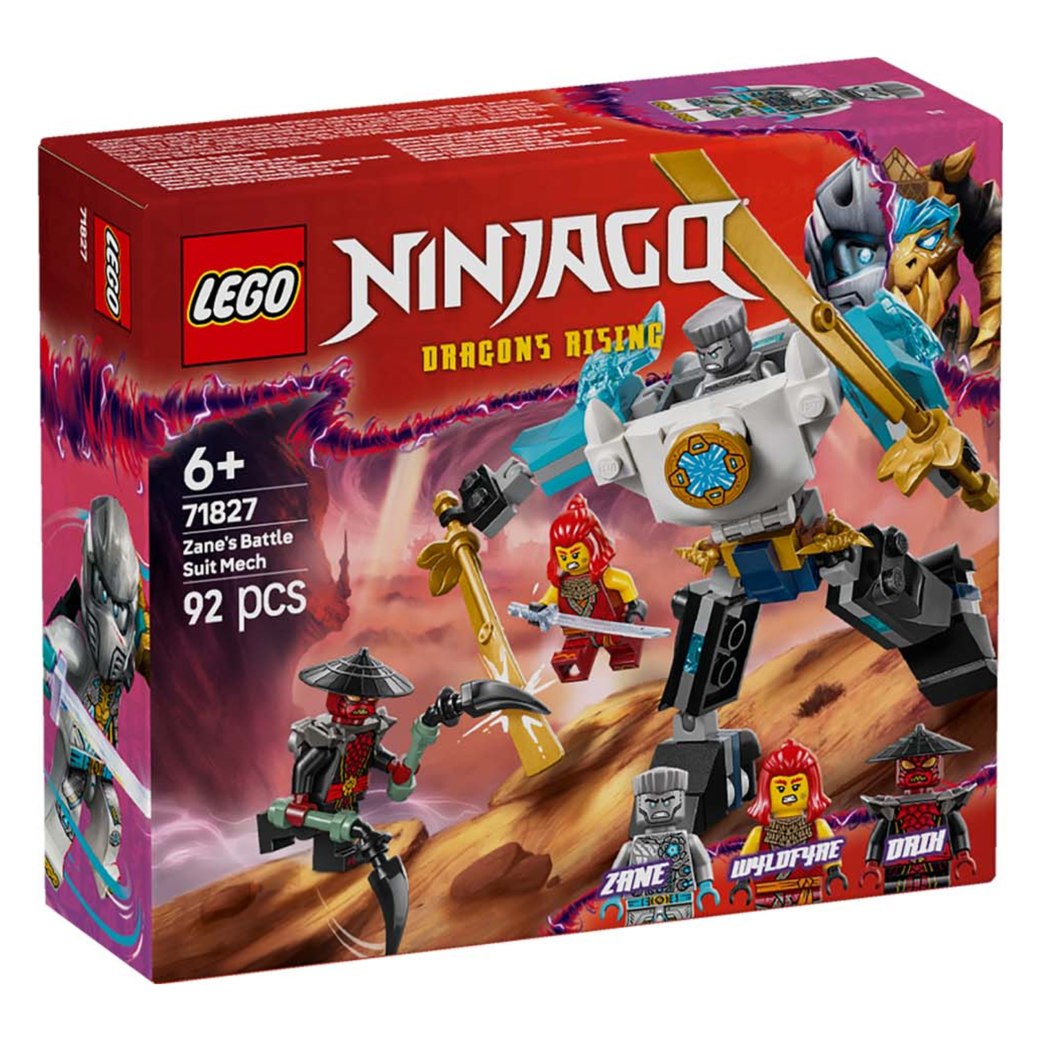 Конструктор LEGO NINJAGO Боевой робот-броня Зейна 92 дет. - фото 9
