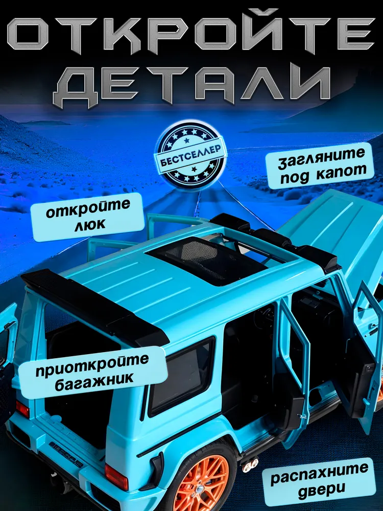 Внедорожник Бестселлер Mercedes 1:24 в ассортименте 02.00.0254.02 - фото 10