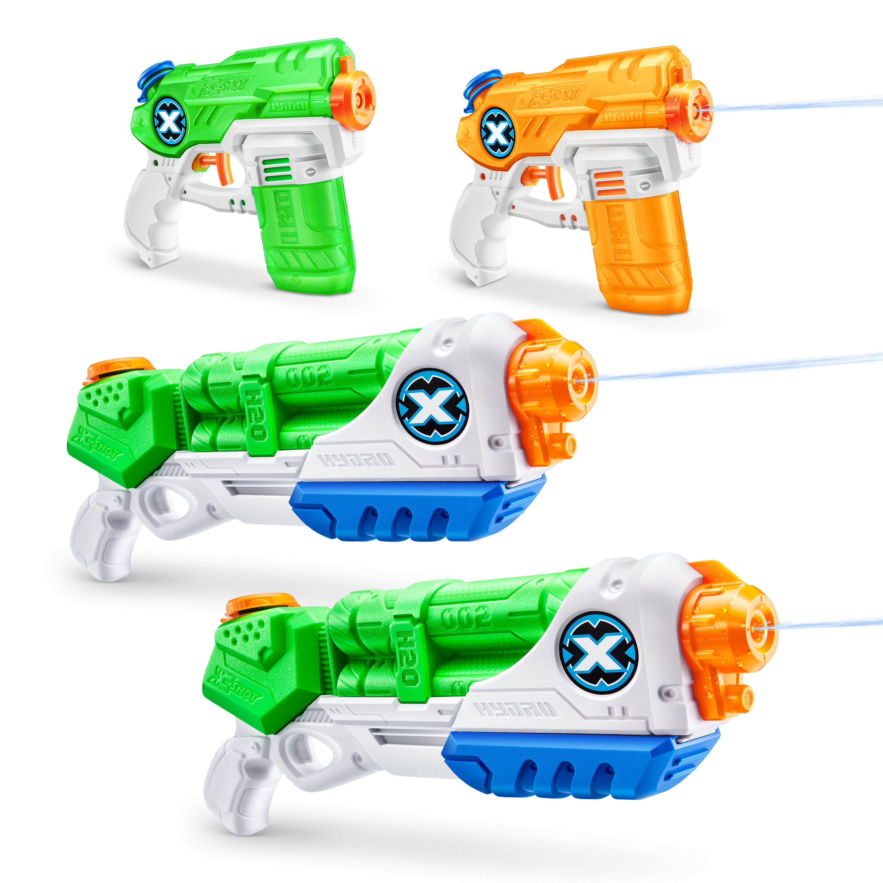 Бластер водный Zuru XSHOT  Water Ворфейс набор из 4 штук - фото 2