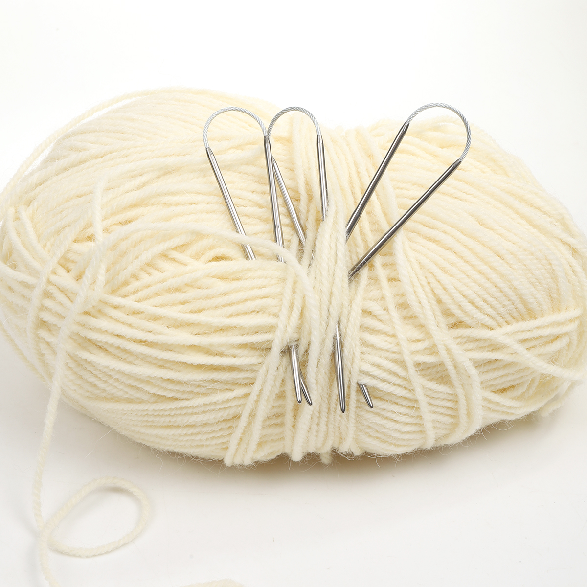 Спицы вязальные чулочные Maxwell гибкие с металлическим тросиком сталь d 3.0 мм 21 см 3 шт - фото 6