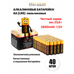 Батарейки АА пальчиковые алкалиновые Stay Gold набор 40 штук
