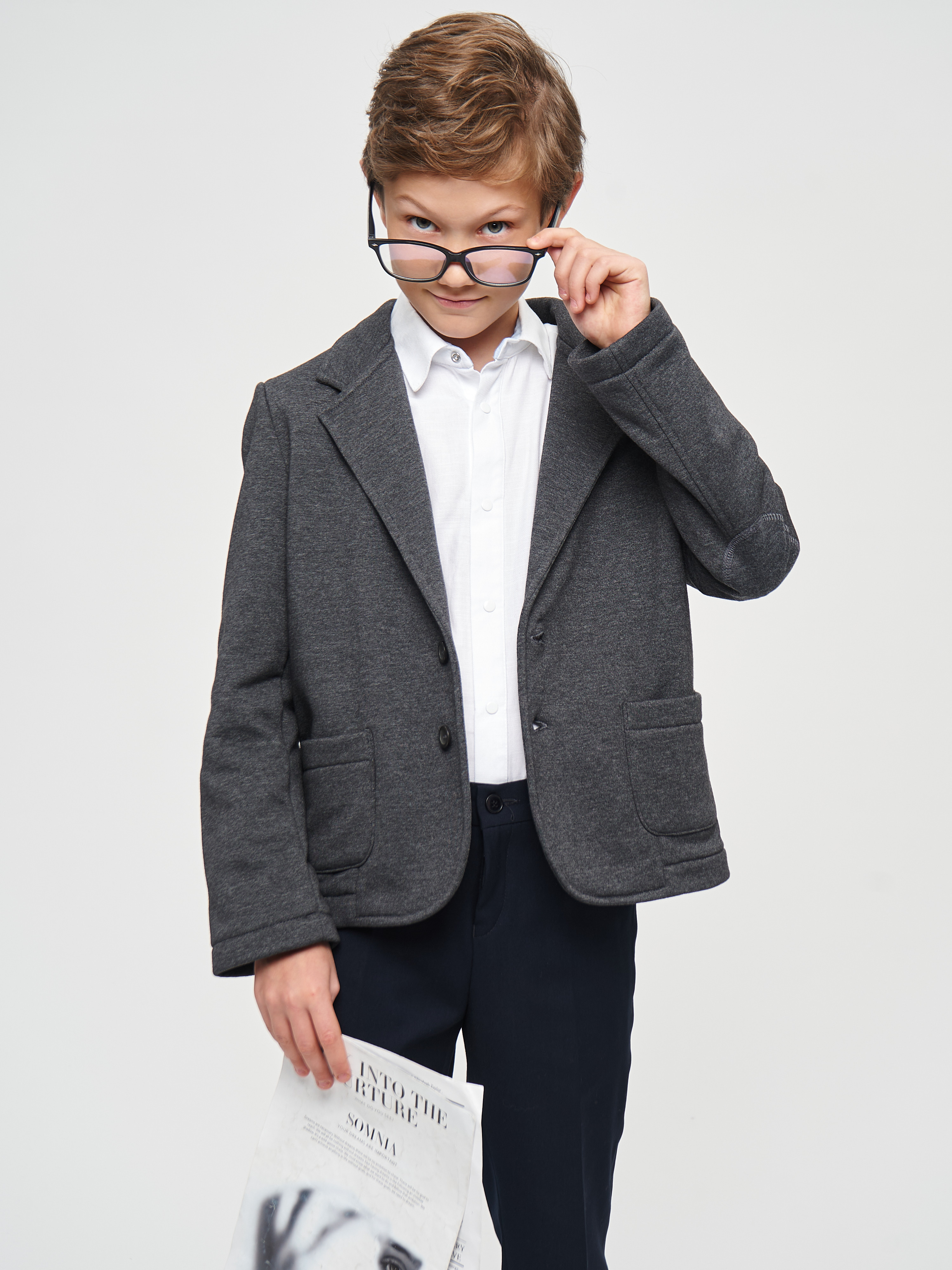 Пиджак Классная школа 001_темно_серыймальчик - фото 3