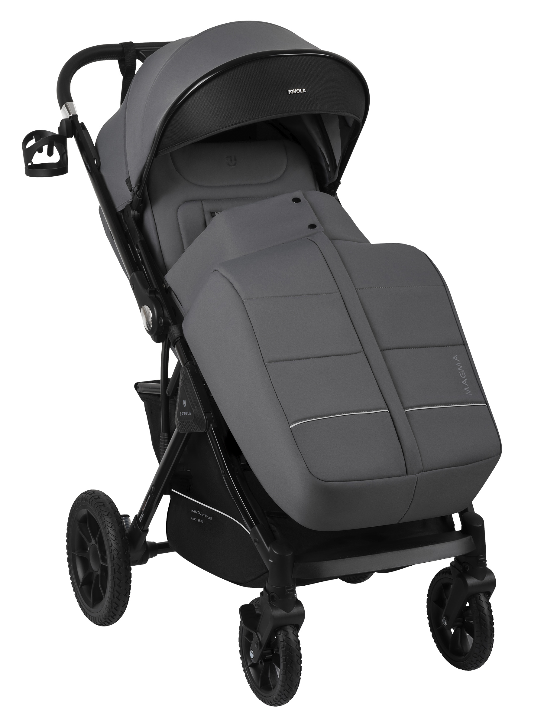 Коляска прогулочная JOVOLA Magma с перекидной ручкой серый - фото 15