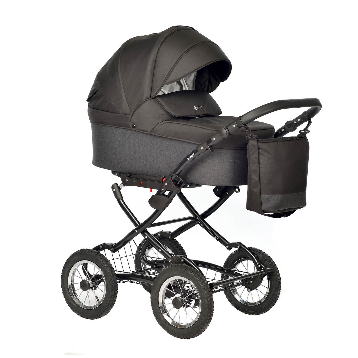 Коляска 2в1 Indigo Barbara Classic 06 черный - фото 1
