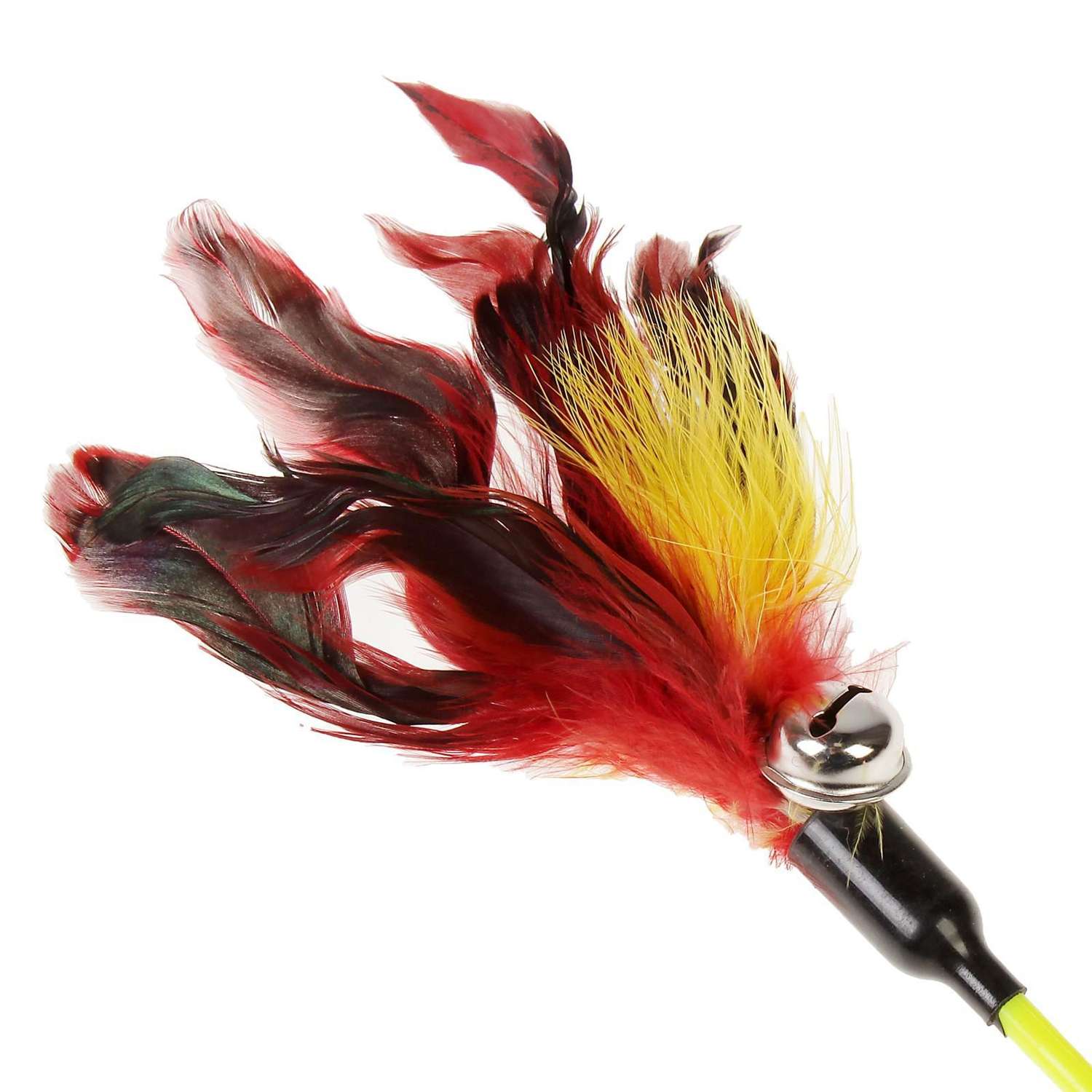 Дразнилка Пижон из перьев с колокольчиком в ассортименте - фото 3