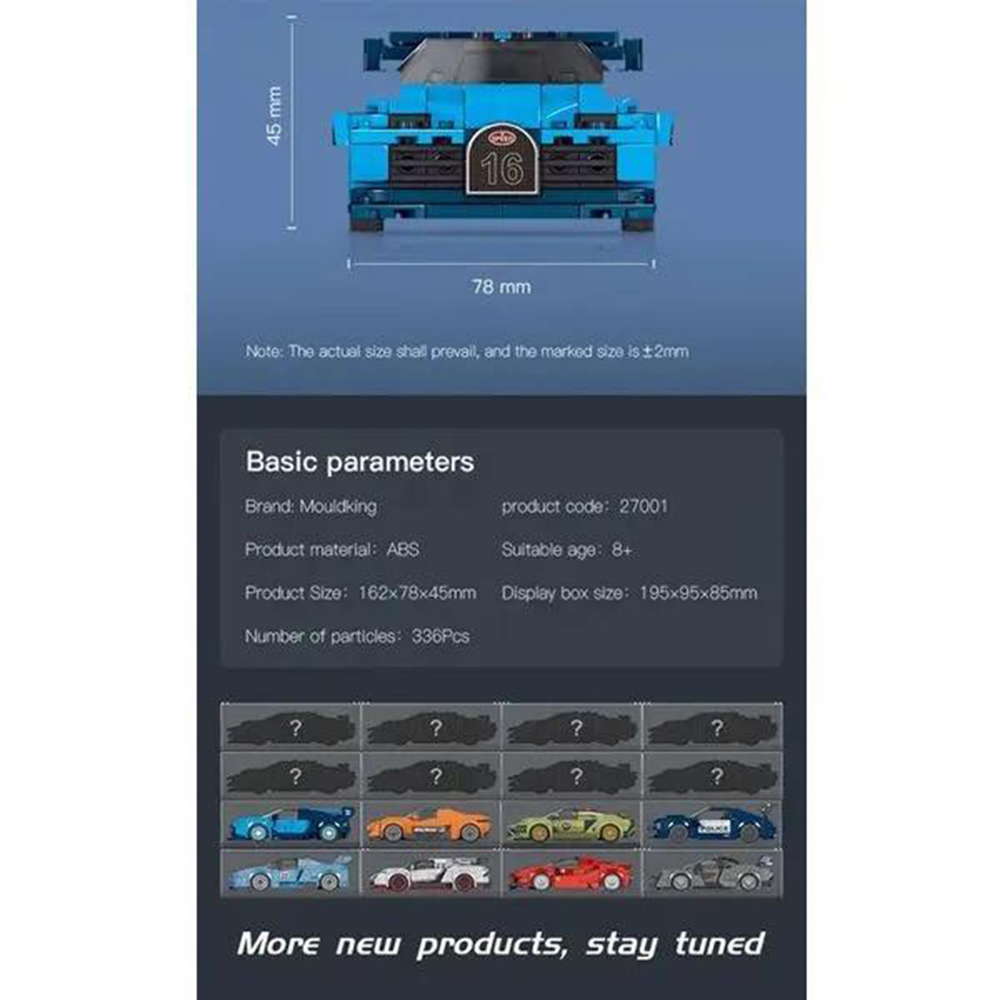 Конструктор Mould King Bugatti Vision GT блочный - фото 12