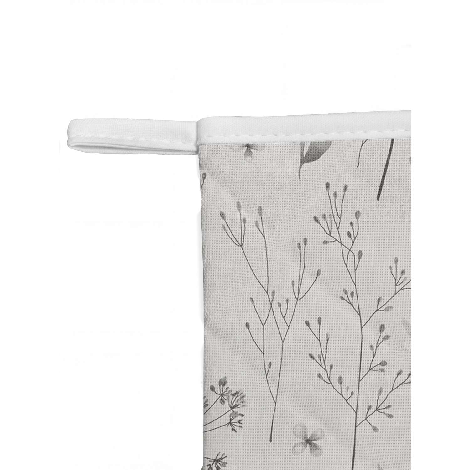 Рукавица кухонная Русский дом Гербарий серый 18*28см - фото 3