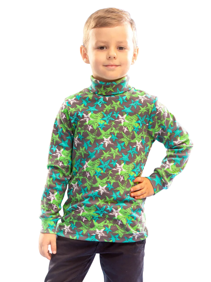 Водолазка TOTEMFOX 231РНАБ2(2)F/салатовые звезды - фото 1