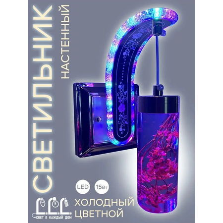 Светильник настенный LLL Бра квадрат розовый