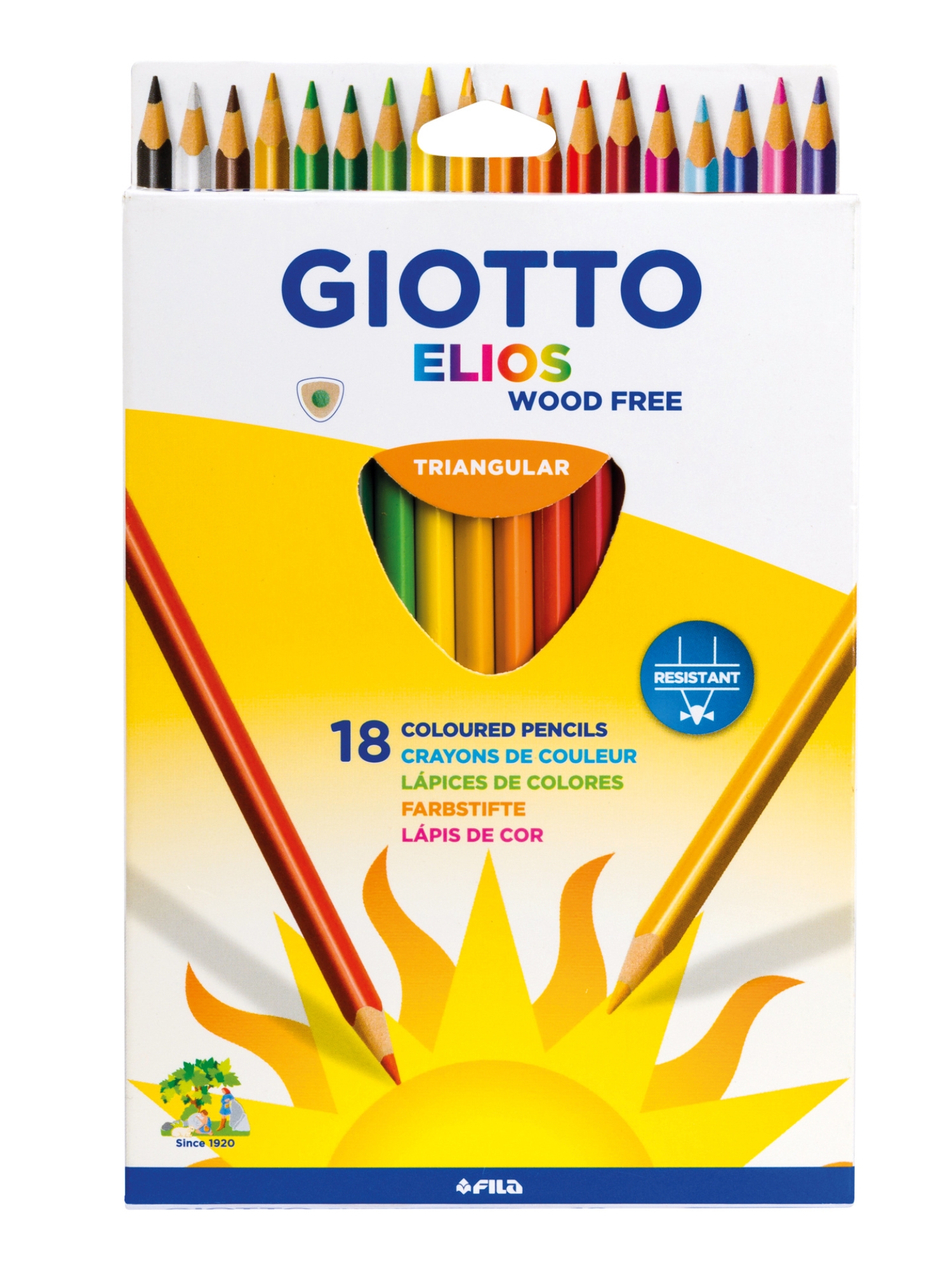 Карандаши цветные GIOTTO 18 шт. - фото 1