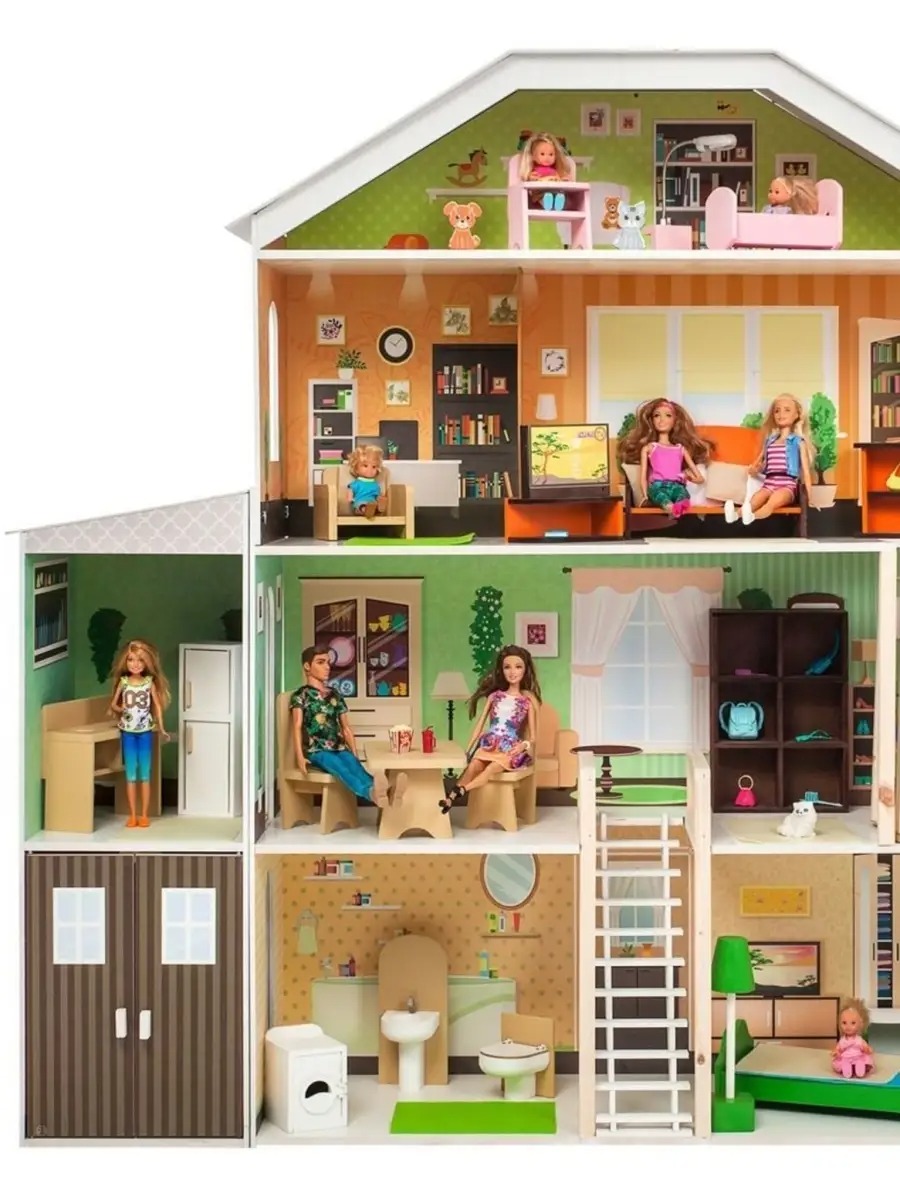 Домик для кукол PAREMO 124 см с мебелью PD318-21 - фото 10