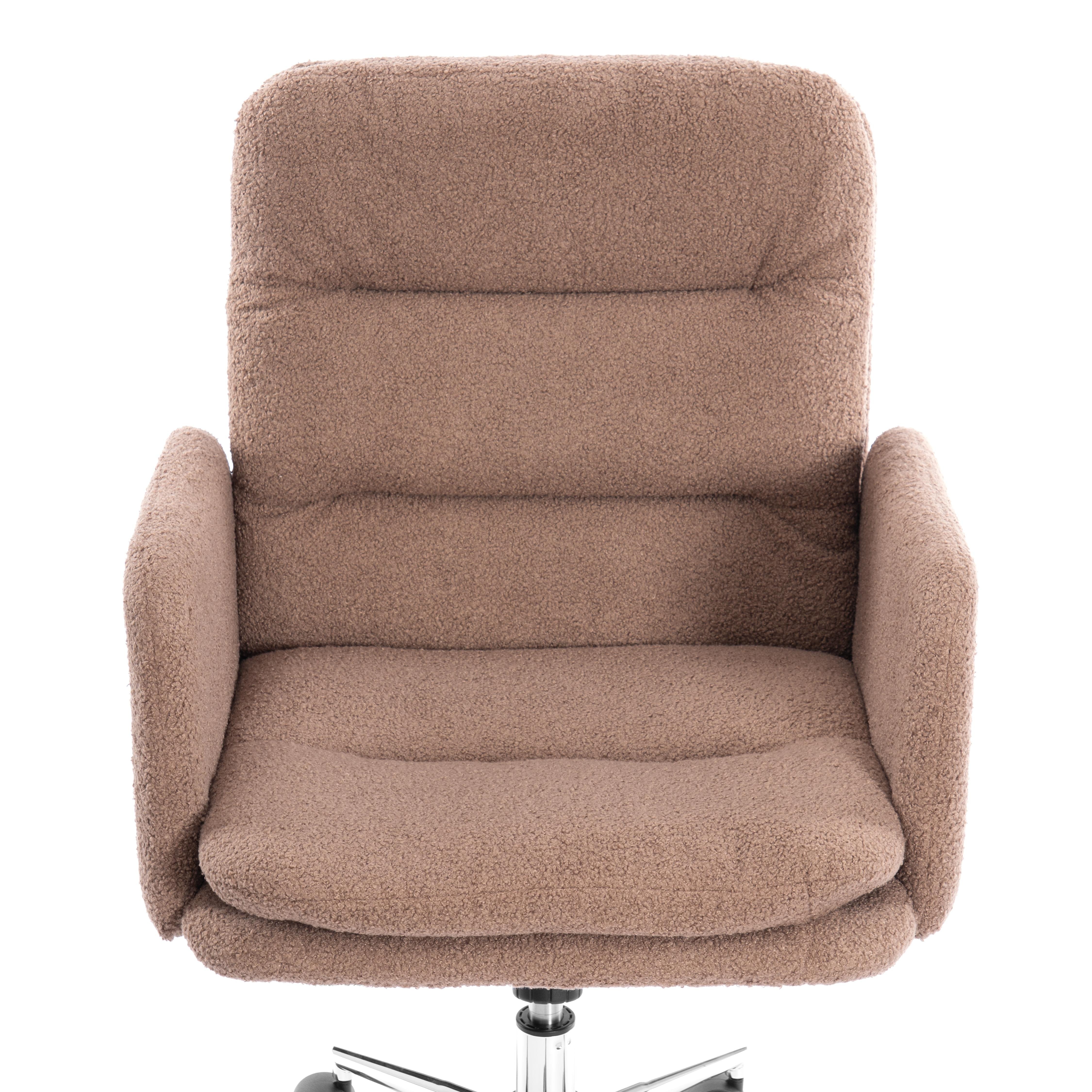 Компьютерное кресло TETCHAIR Dover хром, букле, коричневый - фото 7