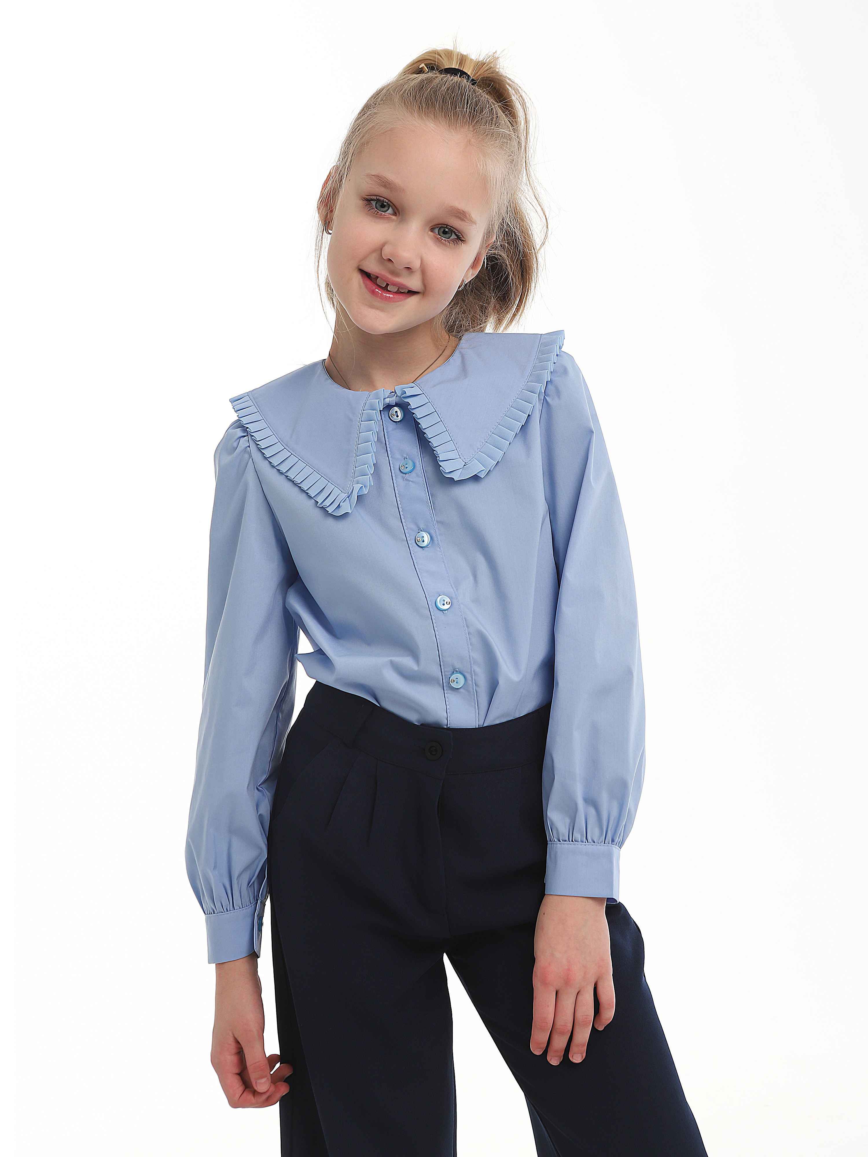 Блузка СИНЯЯ МОДА W1503A-G39 - фото 7