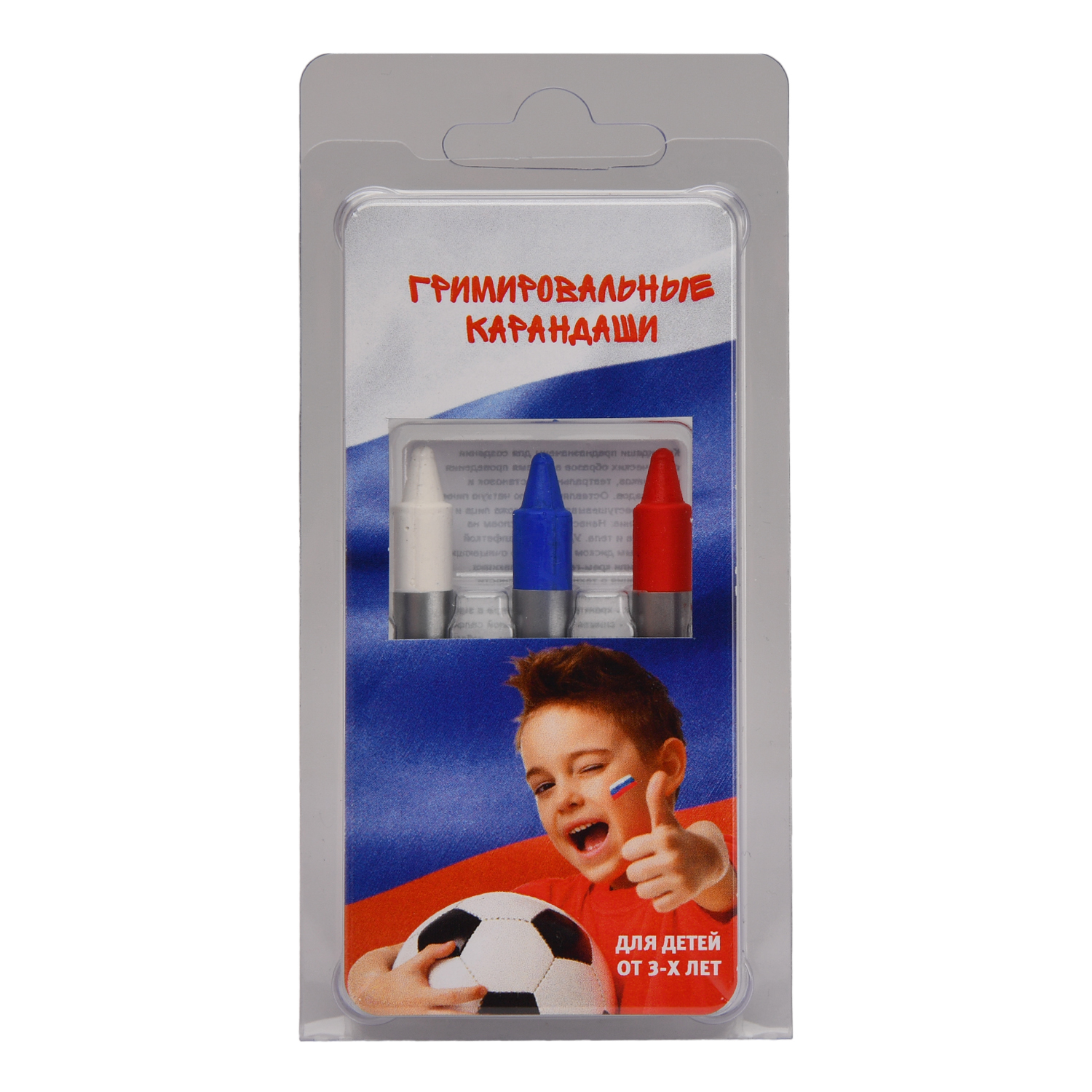 Аквагрим Фабрика театральной косметики карандаши-мелки 3 цв. - фото 2