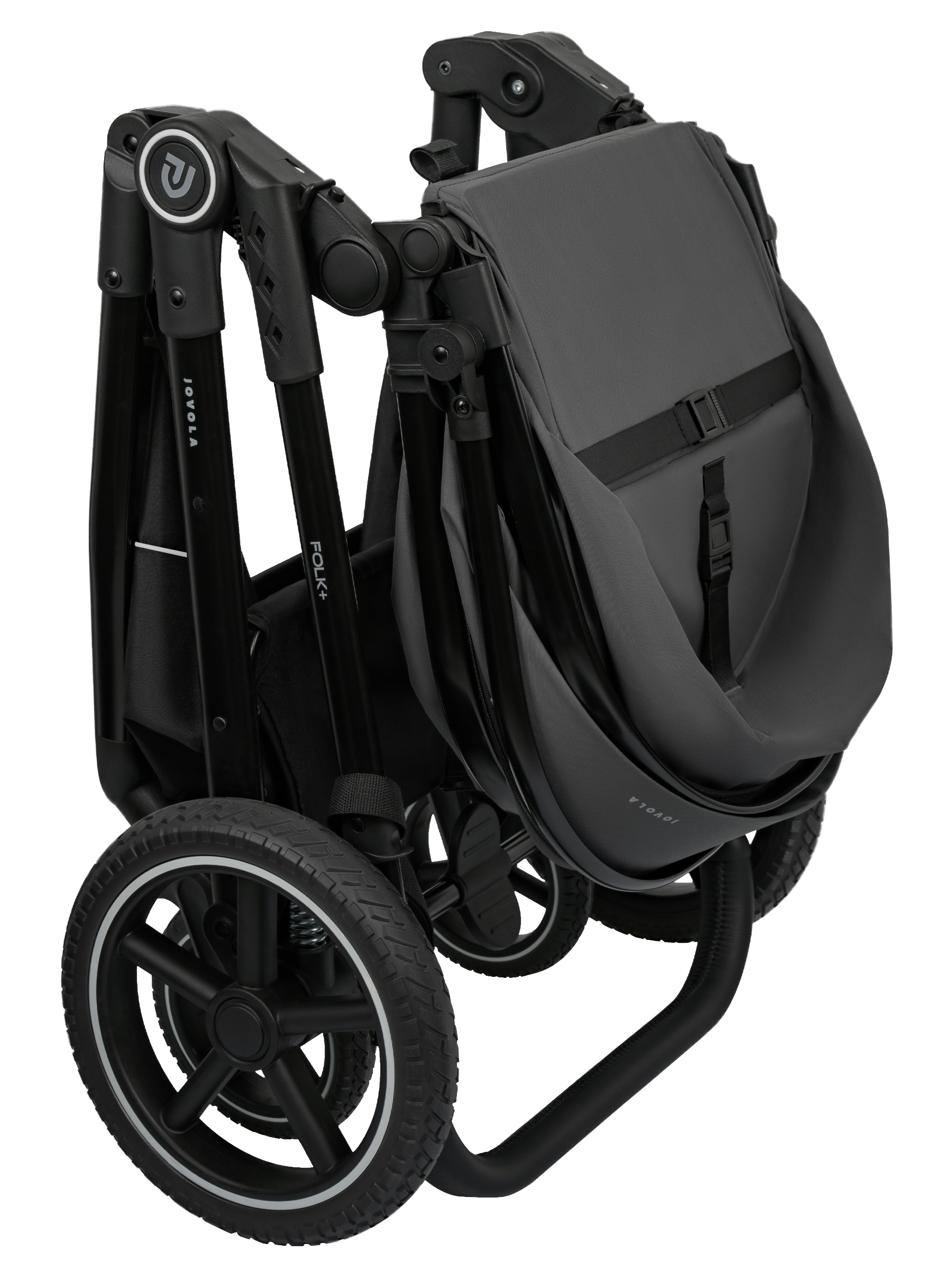 Коляска трансформер JOVOLA Folk+ 3в1 серый - фото 29