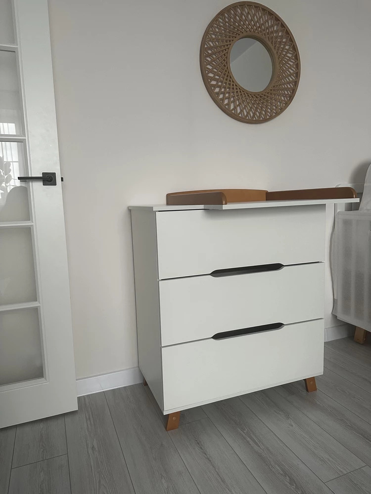 Детский пеленальный комод Incanto Anniken LUX 800/3 цвет белый бук - фото 4