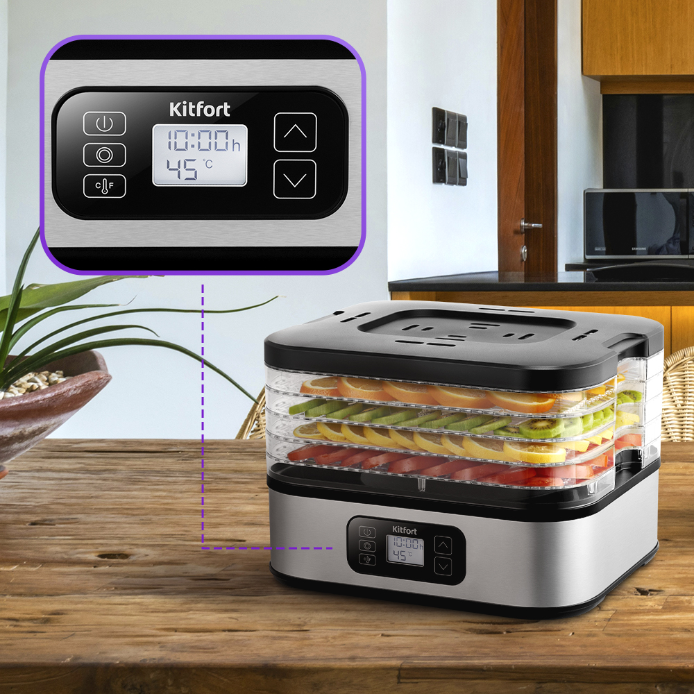 Сушилка для овощей и фруктов KITFORT КТ-4945 - фото 6