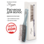 Массажная расческа Majestic серый