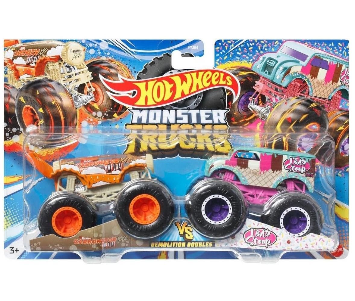 Игровой набор Hot Wheels Carbonator & Bad Scoop розовый FYJ64 - фото 1