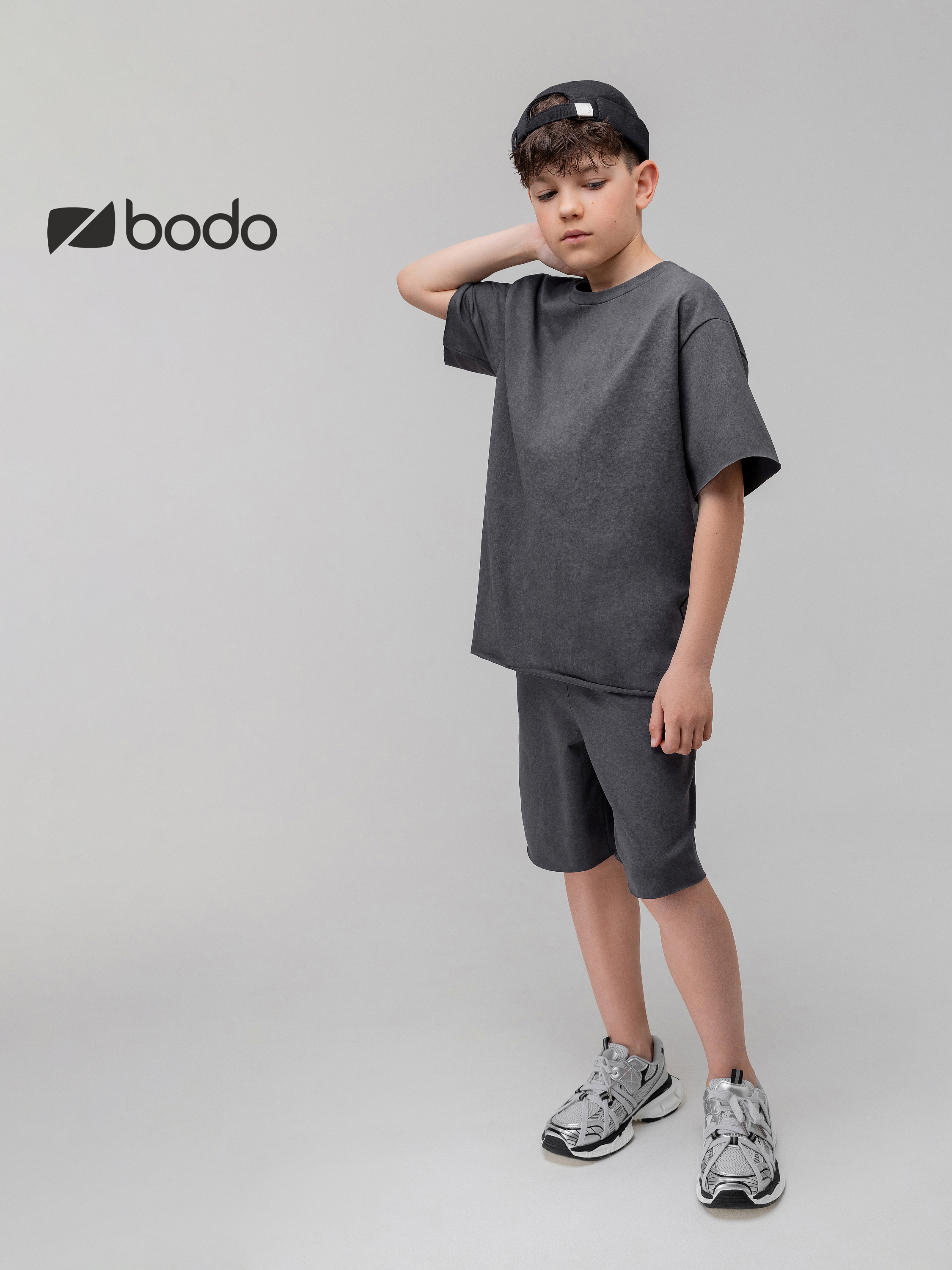 Футболка и шорты Bodo 46-152MU_серый - фото 3