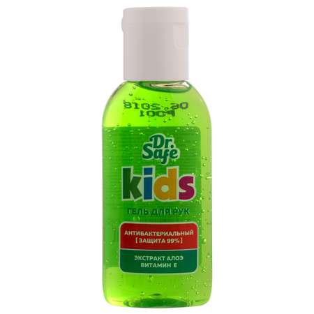 Гель для рук DR.SAFE Kids антисептический Алое 60мл Зеленый