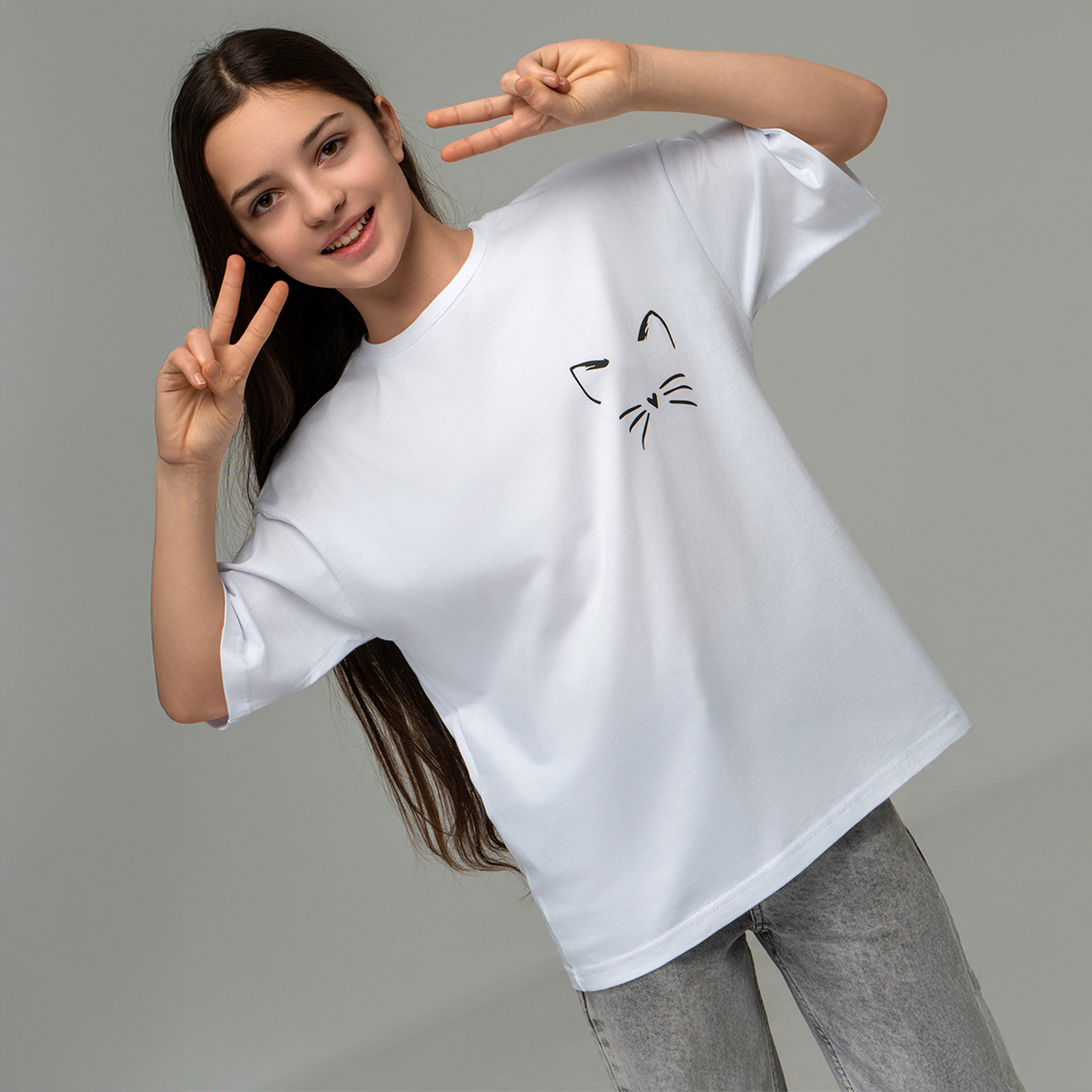 Футболка HappyFox HF0178SPPусы.и.уши,белый - фото 10