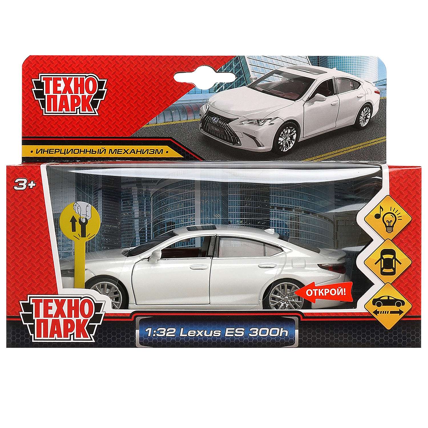 Автомобиль Технопарк Lexus ES300h 1:32 белый 380124 - фото 2