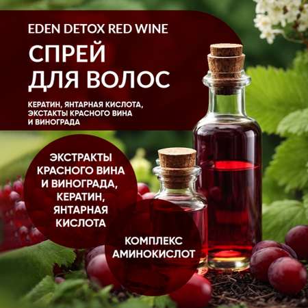 Спрей для волос EDEN DETOX Red Wine Термозащита 200мл