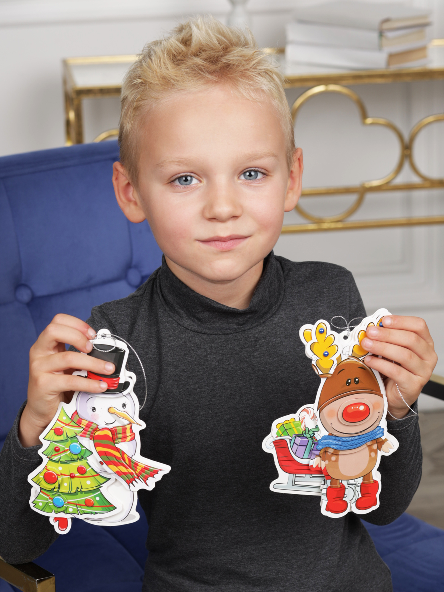 Набор для творчества Дрофа-Медиа Новогодние игрушки аппликация - фото 6