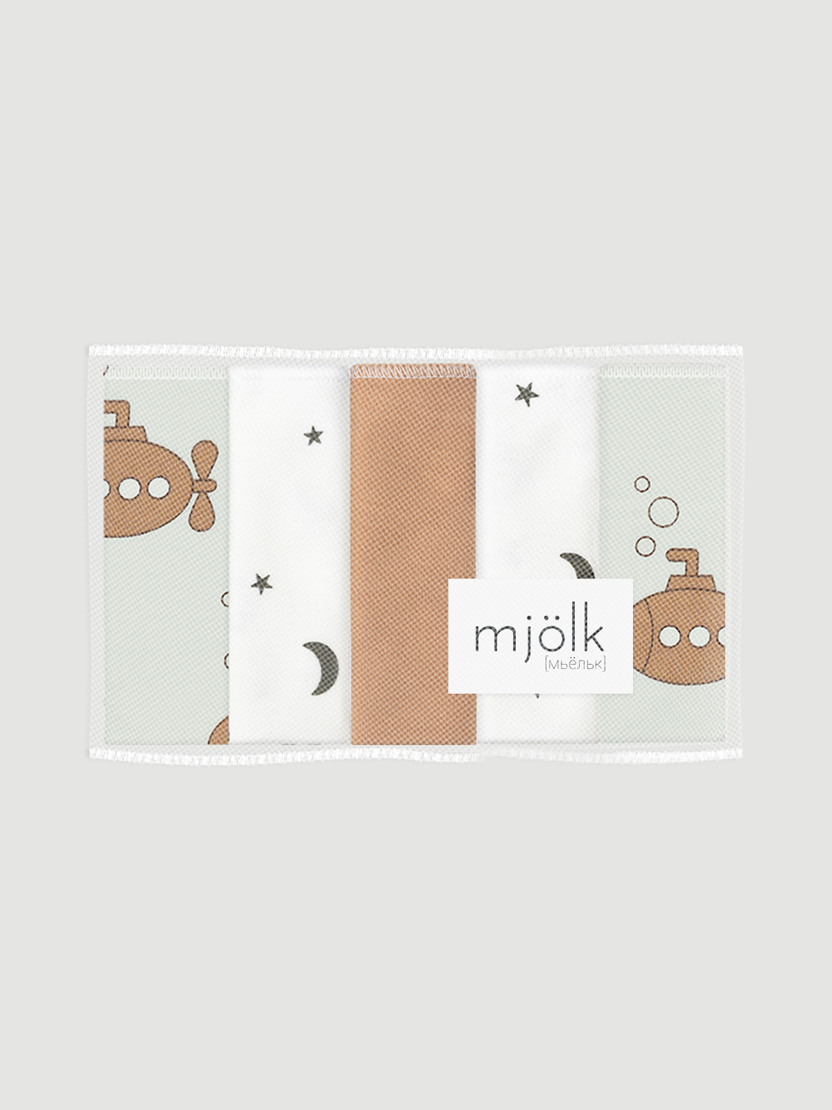 Нагрудник Mjolk текстиль 5 шт. - фото 1
