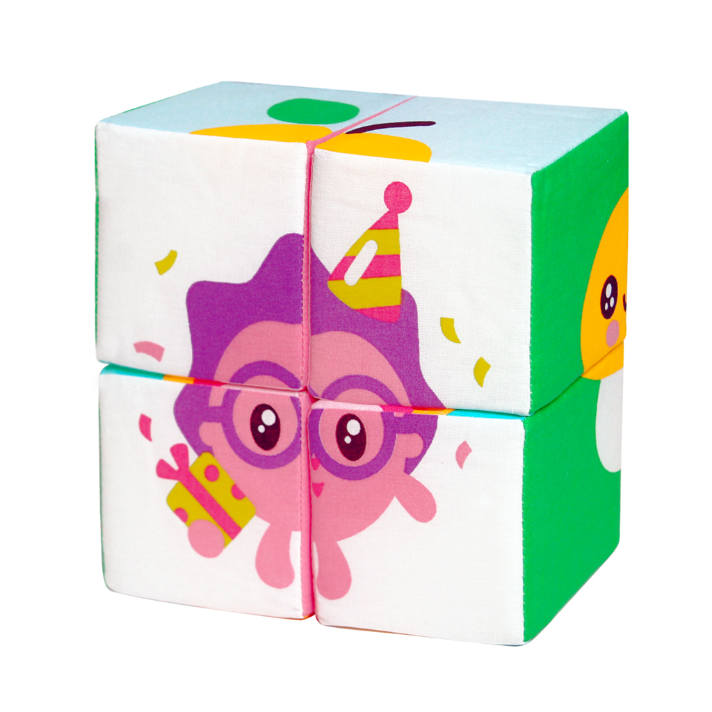 Игрушка Мякиши кубики Собери Малышарика - фото 2