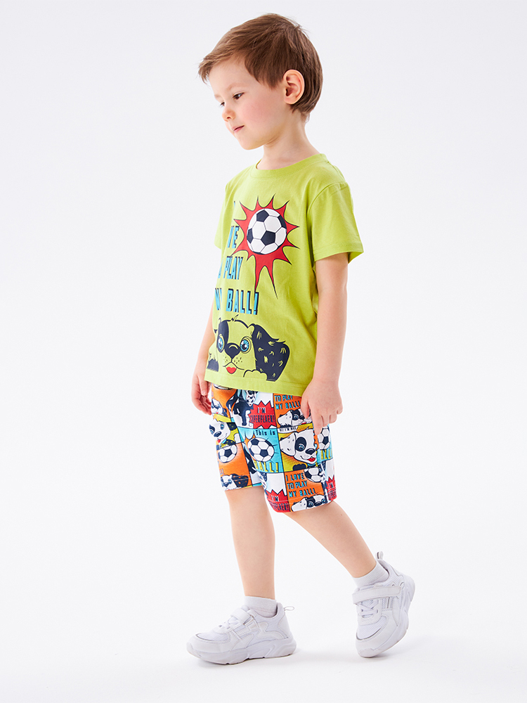 Футболка 2 шт ME WE KB122-J702-403_Лайм/Оранжевый - фото 5