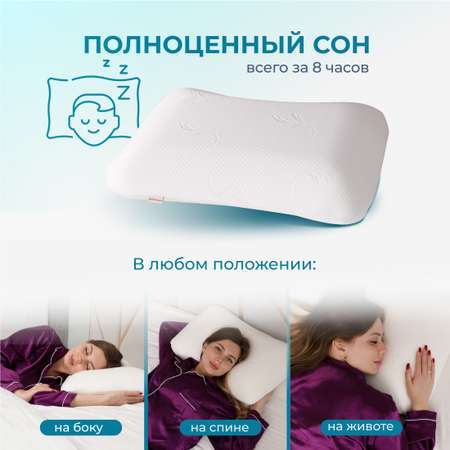 Анатомическая подушка Asvetida Light 50*70 c эффектом памяти Memory Foam