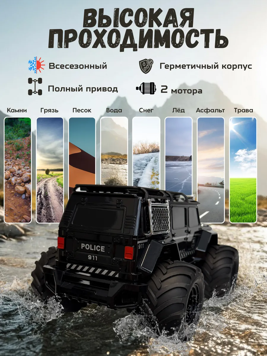 Внедорожник РУ MihokiToys большая амфибия 1:12 - фото 3