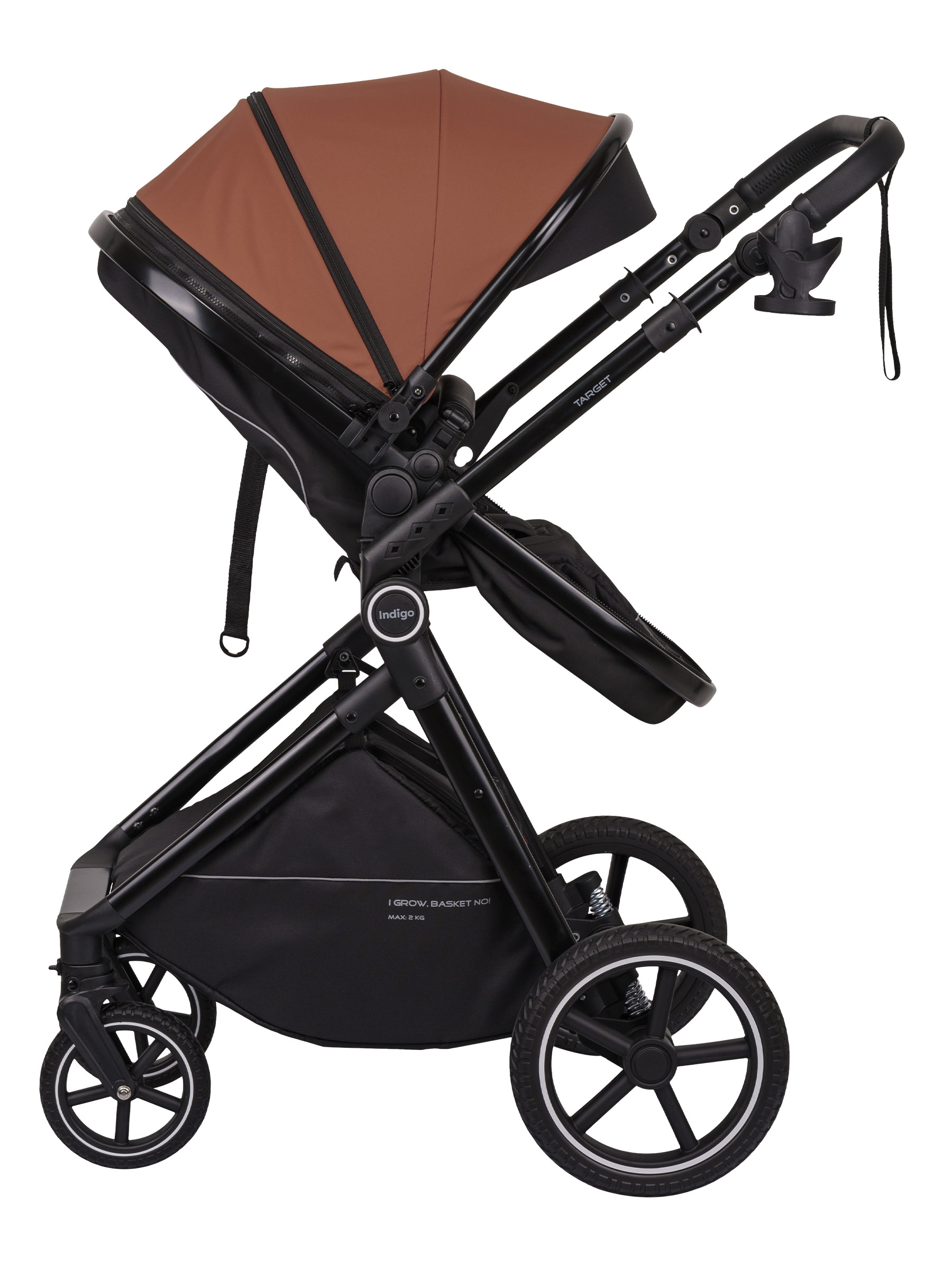 Коляска трансформер Indigo TARGET 3в1 оранжевый - фото 27