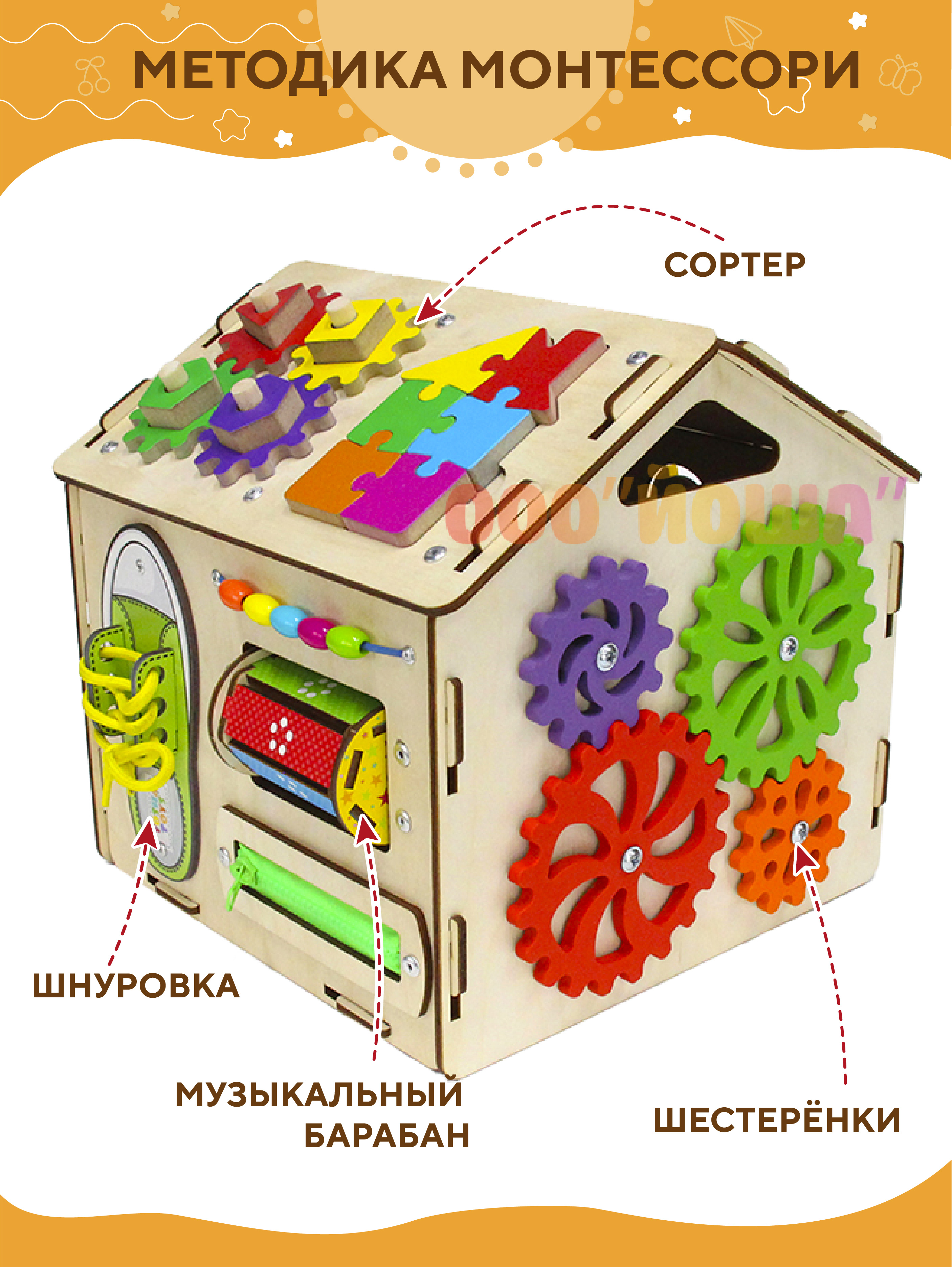 Игрушка YOSHATOYS бизиборд - фото 7
