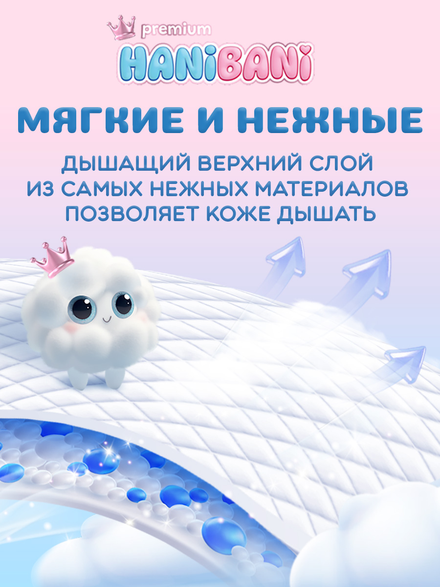 Пелёнки одноразовые HANIBANI 60х60 см 30 шт. - фото 5