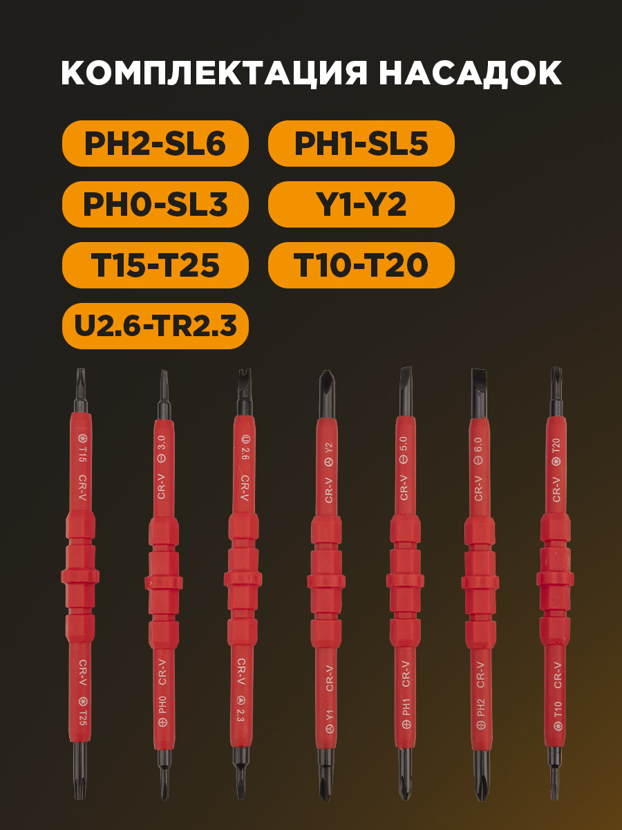 Набор отверток PROconnect 8 предметов - фото 5