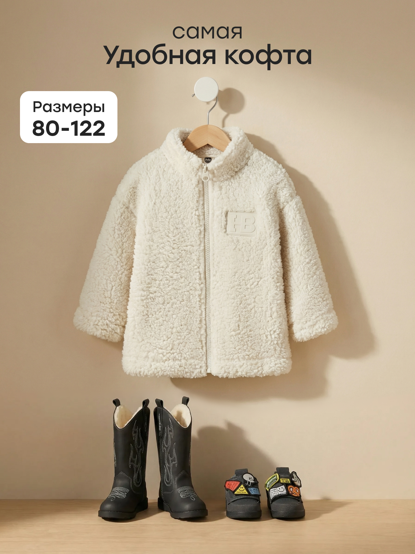 Толстовка Happy Baby 89062_vanilla - фото 2